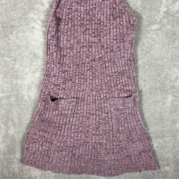 Free People Dress Womens Small Purple Claude High Neck Rib Bodycon Sweater Mini - Picture 6 of 10